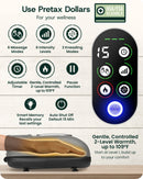 LX31 Rolling Hand Massager, Heat, Compression + Kneading, Smart Memory, Charcoal Black