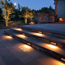 STLA09 6-Pack 3W/4W/5W Selectable Wattage 5CCT Low Voltage 9" LED Outdoor Step Lights, 12V-24V Integrated LED Deck Lights Landscape Lights