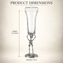 Skeleton Champagne Flute Glass | Single | 7.5oz