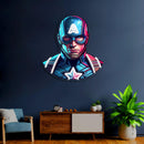 UV Printed Captain America Neon Sign,Neon Wall Art,Neon Light Sign, Custom Neon Sign,UV Print Neon Sign,Acrylic Neon