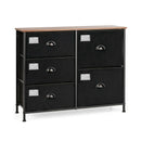 5-Drawer Storage Dresser for Bedroom Closet Entryway-Black by LJGDeals