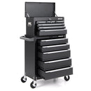 5-Drawer Tool Storage Cabinet with Hanging Holes and Central Keyed Locking System-Black by DirectDeals