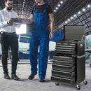 5-Drawer Tool Storage Cabinet with Hanging Holes and Central Keyed Locking System-Black by DirectDeals
