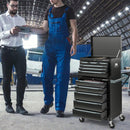 5-Drawer Tool Storage Cabinet with Hanging Holes and Central Keyed Locking System-Black by LJGDeals