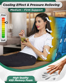 LX11 5-Piece Support for Abdominal Recovery & Lower Back Rest, Wedge Pillow Set, Ocean Blue
