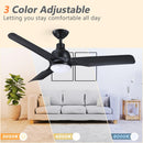 52" Cason Induatrial Downrod Mount Reversible Ceiling Fan with LED Lighting and Remote Control