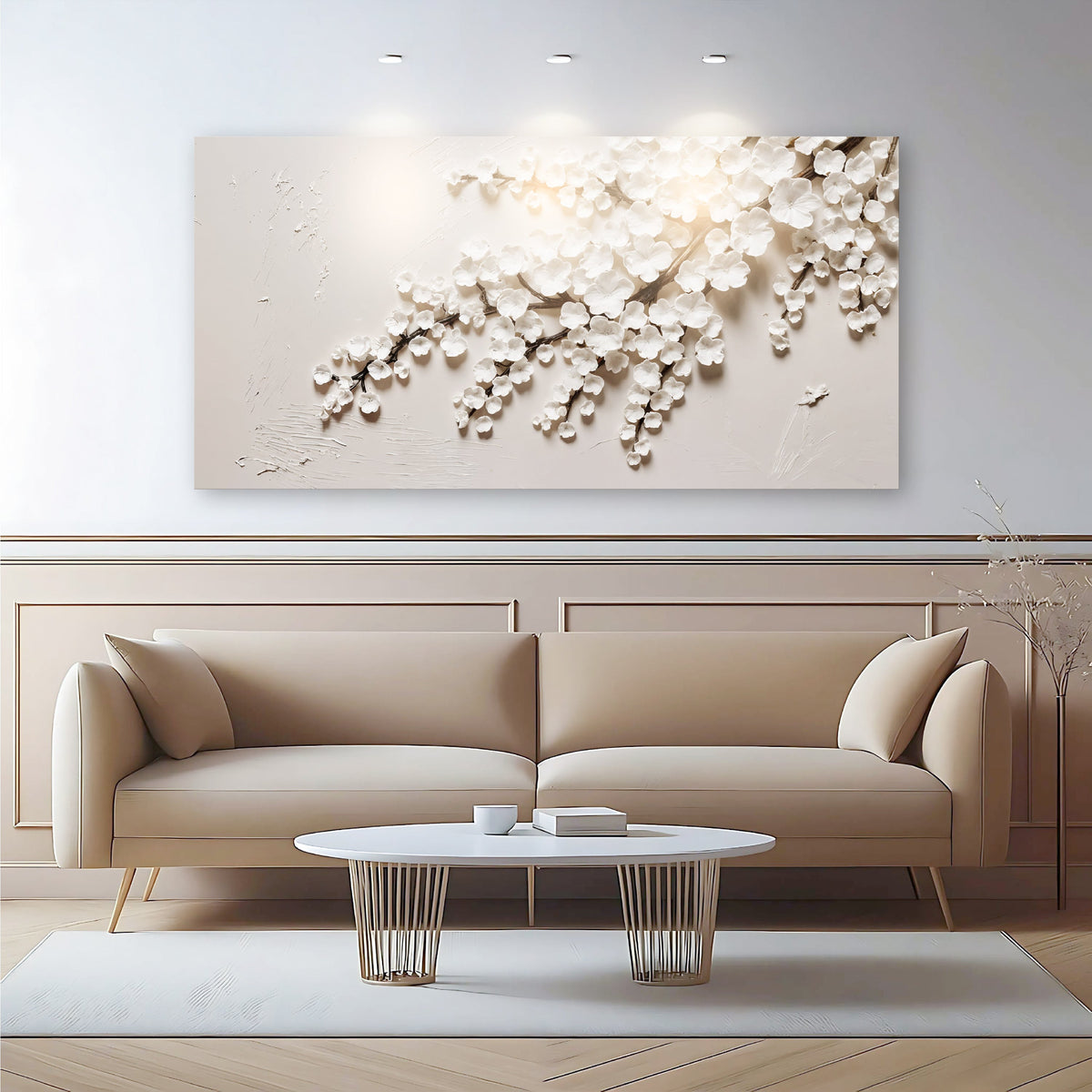 White Cherry Blossom Wall Art, photo 5 of 10