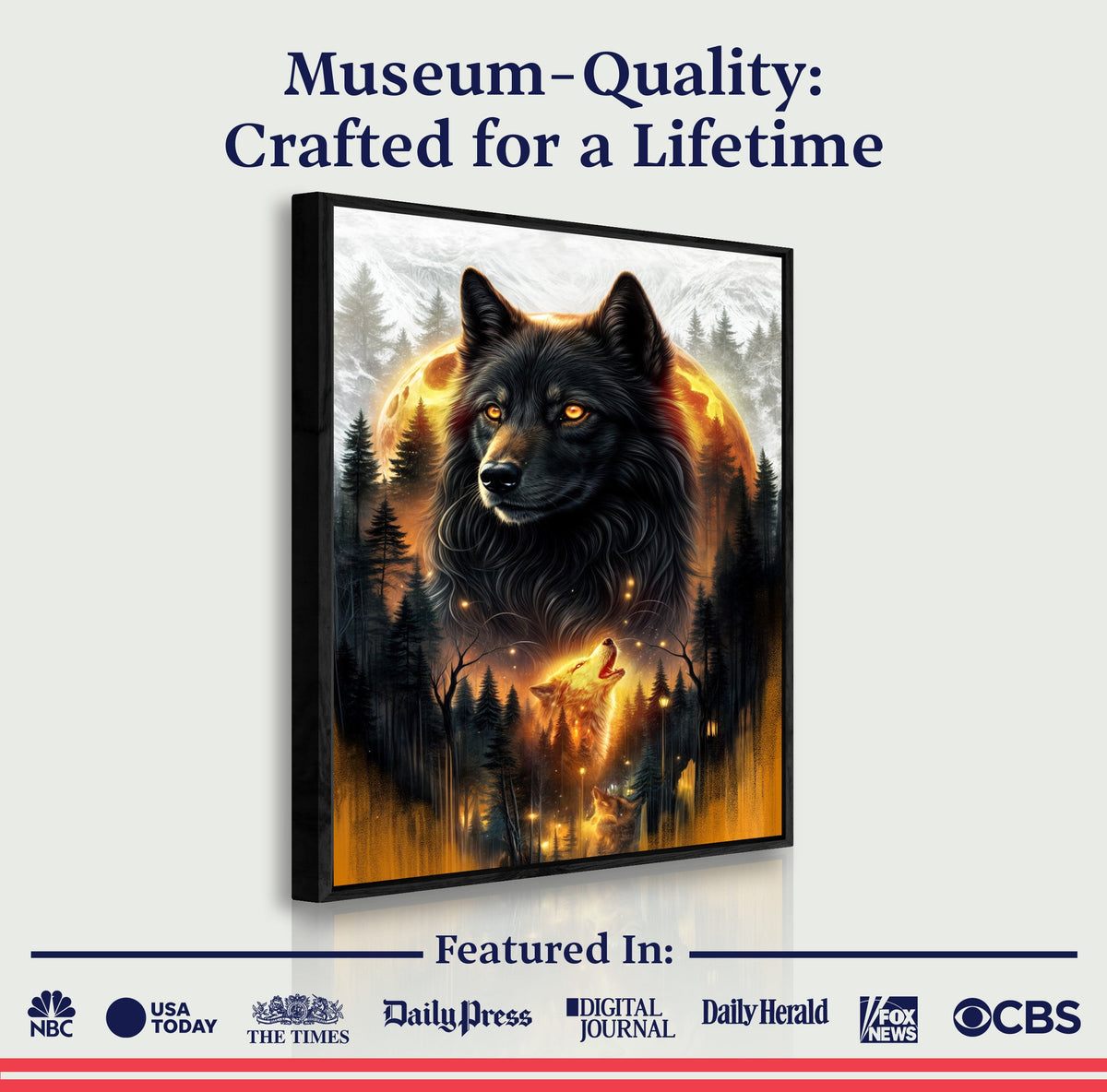 Eclipse of the Alpha Wolf Wall Art, photo 6 of 10