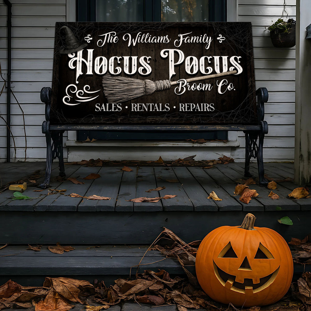 Personalized Hocus Pocus Broom Co. Wall Sign, photo 4 of 10