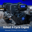 LOG-X Series 40-Ton Full Beam Gas Log Splitter: 13hp 389cc OHV Engine, 23" Stroke