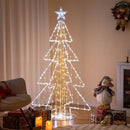 5 Feet Animated Christmas Tree with Warm and Cold LED Lights by LJGDeals