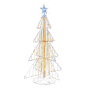 5 Feet Animated Christmas Tree with Warm and Cold LED Lights by LJGDeals