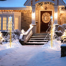 5 Feet Animated Christmas Tree with Warm and Cold LED Lights