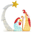 5 ft Christmas Nativity Set Pre-Lit Nativity Scene with 140 Warm White LED Lights by LJGDeals