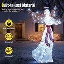 5 ft Christmas Lighted Angel with Harp and 120 Cold White LED Lights by LJGDeals