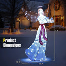 5 ft Christmas Lighted Angel with Harp and 120 Cold White LED Lights by LJGDeals