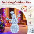 5 ft Pre-Lit Christmas Snowman with Stars by LJGDeals