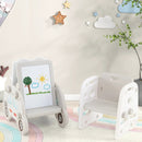 5 in 1 Convertible Toddler Slide Set Kids Art Easel with Stool and Book Rack by LJGDeals