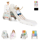 5 in 1 Convertible Toddler Slide Set Kids Art Easel with Stool and Book Rack by LJGDeals