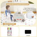 5 in 1 Convertible Toddler Slide Set Kids Art Easel with Stool and Book Rack by LJGDeals