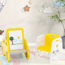 5 in 1 Convertible Toddler Slide Set Kids Art Easel with Stool and Book Rack by LJGDeals