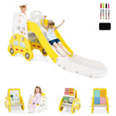 5 in 1 Convertible Toddler Slide Set Kids Art Easel with Stool and Book Rack by LJGDeals