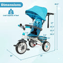 5-in-1 Detachable Baby Stroller Tricycle with Round Canopy by LJGDeals