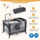 5-in-1 Portable Baby Pack and Play with Music Box