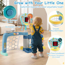 5 in 1 Toddler Sports Toy with Adjustable Basketball Hoop for Baby Boys Girls 18 Months+ by DirectDeals
