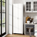 73.5 Inch Freestanding Double Door Tall Versatile Storage Organizer-White