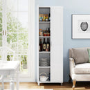 73.5 Inch Freestanding Double Door Tall Versatile Storage Organizer-White by LJGDeals