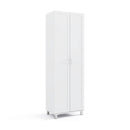 73.5 Inch Freestanding Double Door Tall Versatile Storage Organizer-White