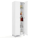 73.5 Inch Freestanding Double Door Tall Versatile Storage Organizer-White by LJGDeals