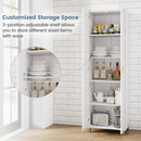 73.5 Inch Freestanding Double Door Tall Versatile Storage Organizer-White by LJGDeals