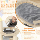 5-level Wooden Cat Tree with Padded Perch Non-woven Hammock-Gray by LJGDeals