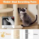 5-level Wooden Cat Tree with Padded Perch Non-woven Hammock-Gray by LJGDeals