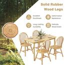 5 Pieces Wooden Dining Table Set with 4 Windsor Chairs by DirectDeals