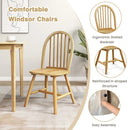 5 Pieces Wooden Dining Table Set with 4 Windsor Chairs by LJGDeals