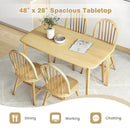 5 Pieces Wooden Dining Table Set with 4 Windsor Chairs by DirectDeals