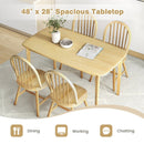 5 Pieces Wooden Dining Table Set with 4 Windsor Chairs by LJGDeals