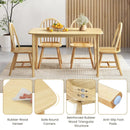 5 Pieces Wooden Dining Table Set with 4 Windsor Chairs by LJGDeals