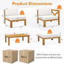 5 Piece Outdoor Conversation Furniture Set with 3 Chairs 1 Ottoman and 1 Coffee Table-White by LJGDeals