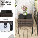 5 Piece Patio Conversation Set with Ottomans and Coffee Table by LJGDeals