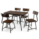 5 Piece Rectangular Dining Table Set with Metal Frame by LJGDeals