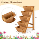 5-tier Vertical Raised Garden Bed Wood Elevated Planter Box with Legs by DirectDeals