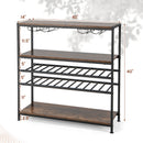 5-tier Wine Rack Table with Glasses Holder by DirectDeals