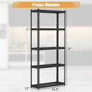 5-Tier Metal Shelving Unit with Anti-slip Foot Pad Height Adjustable Shelves for Garage-S by LJGDeals