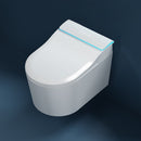 Wall-Mounted Smart Toilet with Automatic Lid Opening