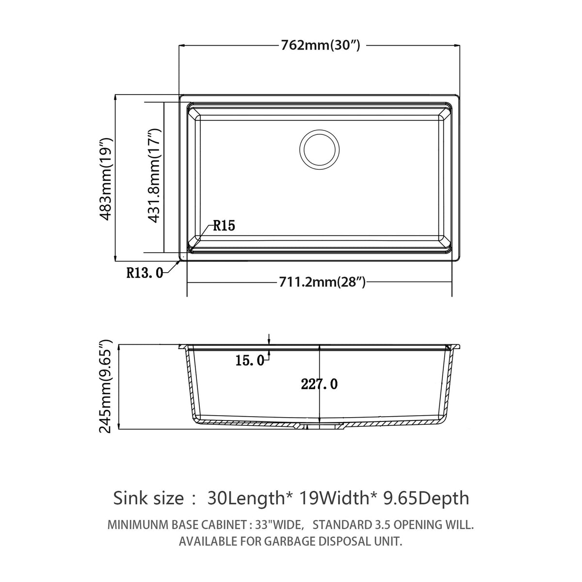 Quartz Kitchen Sink, Granite Composite Workstation Undermount, photo 11 of 27