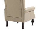 Modern Accent Chair Lounge Chair with Sturdy Wood Legs in Camel PU Leather